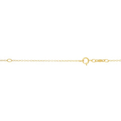 Yellow Gold Polished Extendable Diamond Cut Cable Necklace