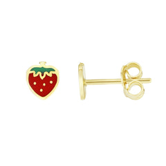 Yellow Gold Enamel Children&apos;s Jewelry Earring