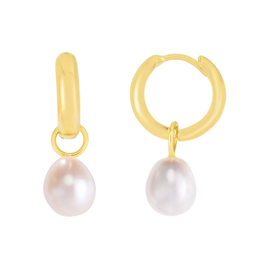 Parkplace Jewelers 14k-pearl-drop-huggie-earrings-er103321