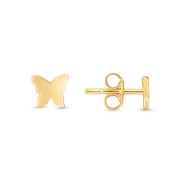 Yellow Gold Polished Papillon Earring
