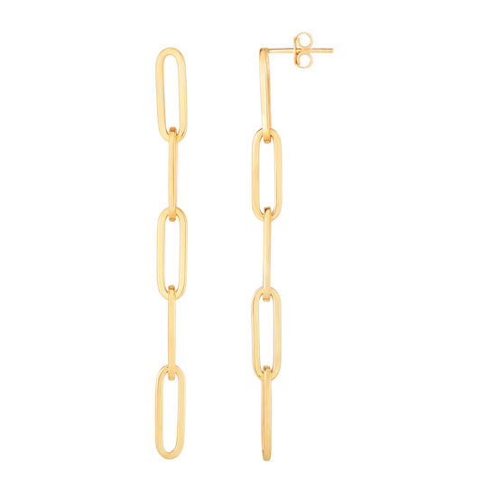 Parkplace Jewelers 14k-gold-paperclip-5-link-drop-earring-er12057