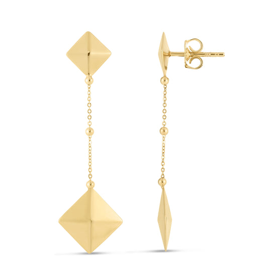 Parkplace Jewelers 14k-pyramid-drop-earrings-er13352