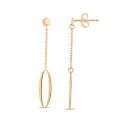 Parkplace Jewelers 14k-oval-chain-drop-earrings-er14006