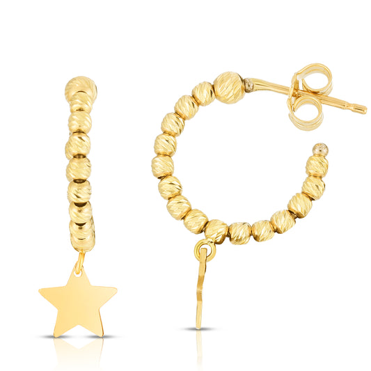 Yellow Gold Polished Fashion Earrings Earring