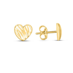 Yellow Gold Polished Love Themed Earring