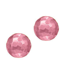 Rose Gold Diamond Cut/ Textured Ball Stud Earring