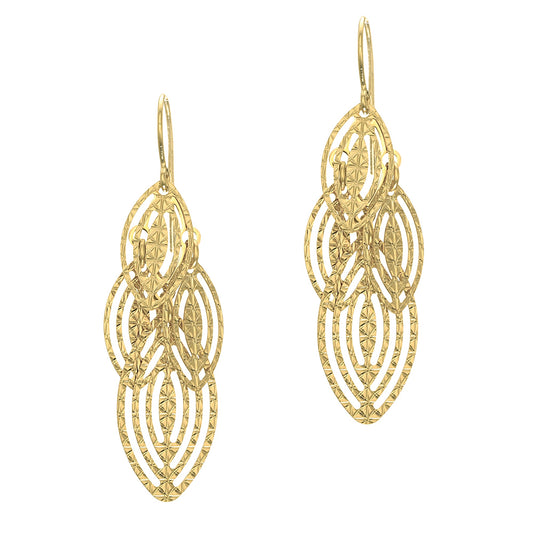 Parkplace Jewelers 14k-gold-textured-dangle-earring-er3472