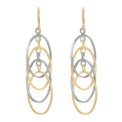 Parkplace Jewelers 14k-gold-polished-interlocking-oval-dangle-earring-er3475