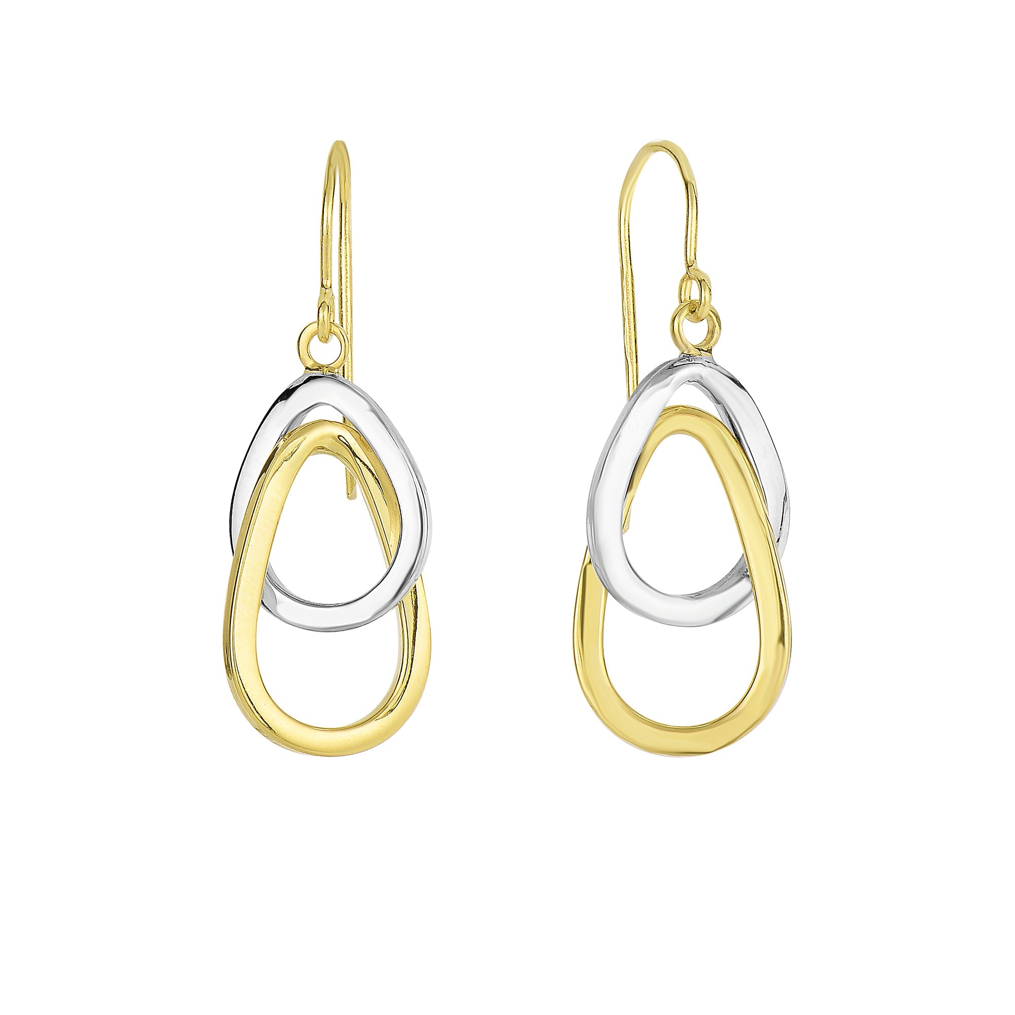 Parkplace Jewelers 14k-gold-interlocked-ovals-drop-earring-er3918