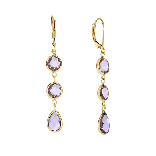Parkplace Jewelers 14k-gold-amethyst-drop-earrings-er5053