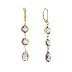 Parkplace Jewelers 14k-gold-amethyst-drop-earrings-er5053