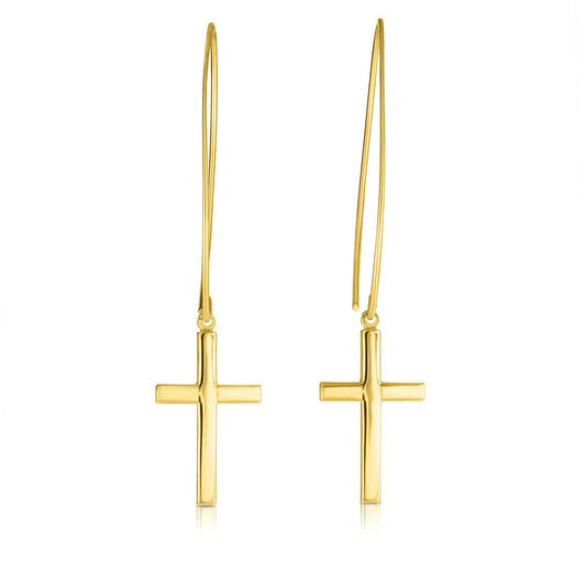 Yellow Gold Polished Religious Earring