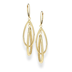 Parkplace Jewelers 14k-gold-polished-twist-dangle-earring-er7083