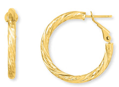 Parkplace Jewelers 14k-gold-diamond-cut-large-omega-back-hoop-earring-er8295