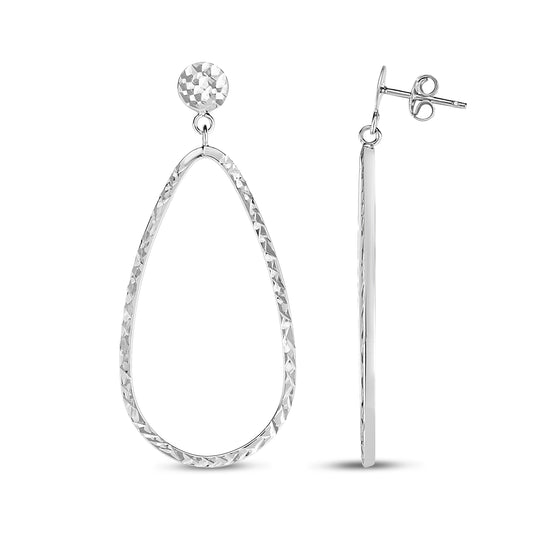 Parkplace Jewelers 14k-gold-diamond-cut-tear-drop-earring-er8323