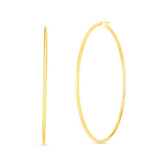 Yellow Gold Polished Statement Hoop Earring