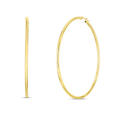 Yellow Gold Polished Statement Hoop Earring