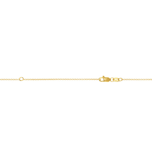 Yellow Gold Polished Extendable Round Cable Necklace