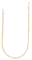 Yellow Gold Diamond Cut/ Textured Figarope Necklace