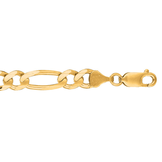 Yellow Gold Polished Figaro Bracelet