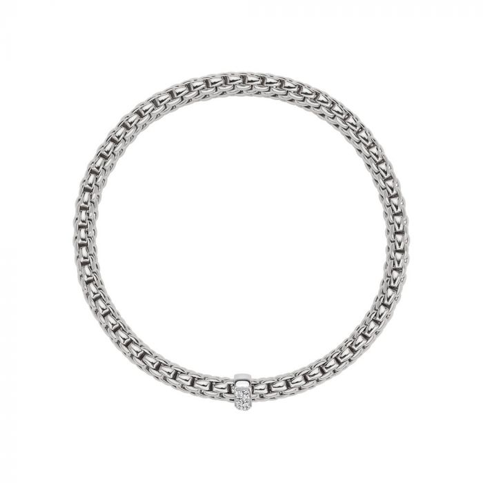 Fope Vendome 18ct White Gold 0.10ct Diamond Bracelet 56002BX_BB_B_XBX_0XS