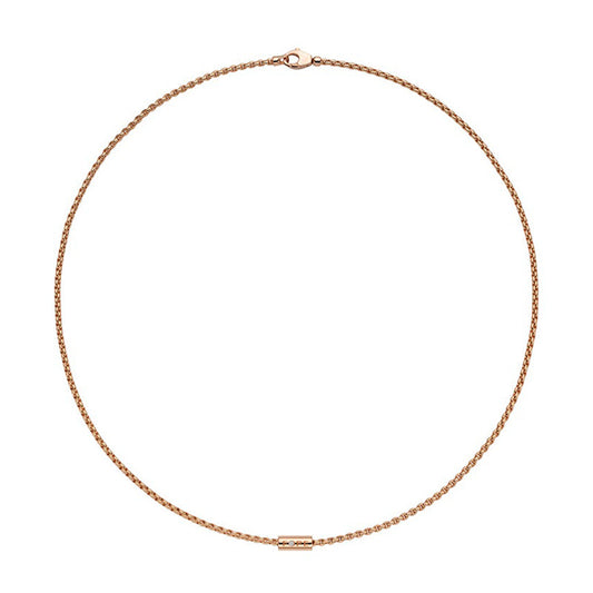 Fope Aria 18ct Rose Gold 0.02ct Diamond Necklace 89103CX_BB_R_XRX_037