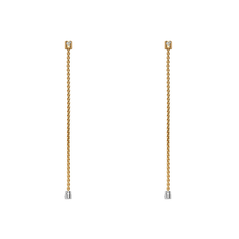 Fope Aria 18ct Yellow Gold 0.09ct Diamond Interchangable Earrings 89203OX_BB_G_XGX_000