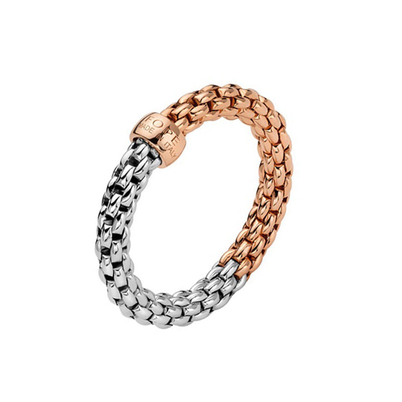 Fope Essentials 18ct White and Rose Gold Ring 06E08AX_XX_1_XRX_00S