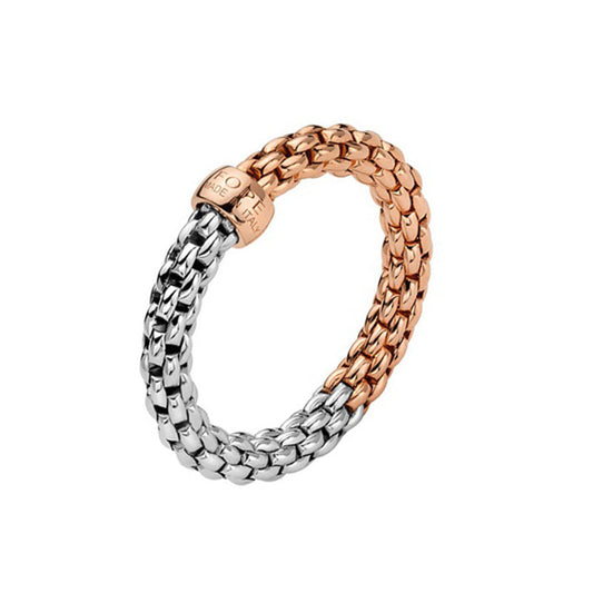 Fope Essentials 18ct White and Rose Gold Ring 06E08AX_XX_1_XRX_00S