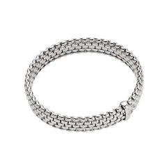 Fope Panorama 18ct White Gold 0.01ct Diamond Flexible Bracelet FPE-1604/XS