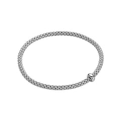 Fope Prima 18ct White Gold 0.01ct Diamond Flexible Bracelet 01M08BX_BB_B_XBX_0XS