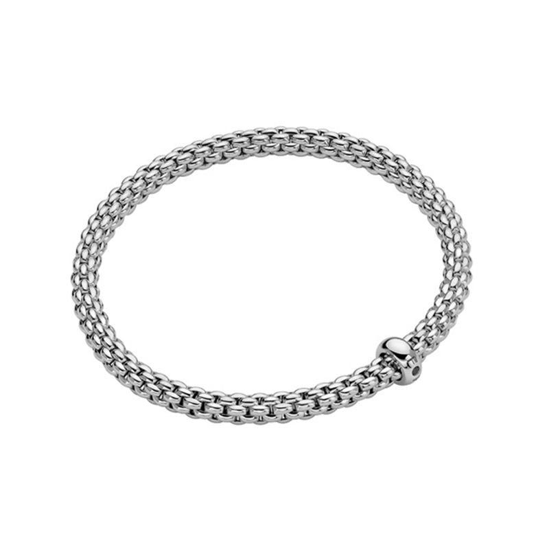 Fope Solo 18ct White Gold 0.01ct Black Diamond Flexible Bracelet 01M06BX_BN_B_XBX_0XS