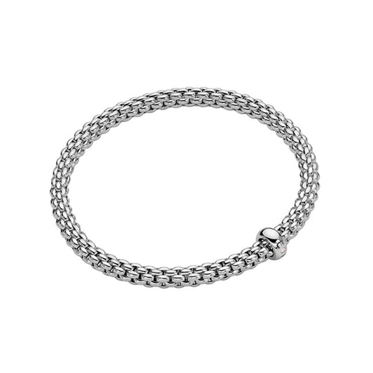 Fope Solo 18ct White Gold 0.01ct Diamond Flexible Bracelet 01M06BX_BB_B_XBX_0XS