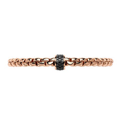 Fope Eka Tiny 18ct Rose Gold 0.54ct Black Diamond Bracelet 70405BX_PN_R_X3X_0XS