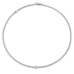 Fope Eka Tiny 18ct White Gold 0.19ct Diamond Necklace 73001CX_PB_B_XBX_043