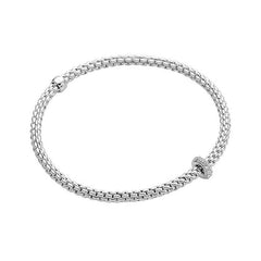 Fope Flex'it Prima 18ct White Gold 0.18ct Diamond Bracelet 74508BX_BB_B_XBX_0XS