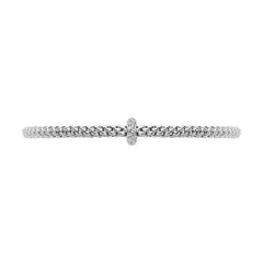 Fope Flex'it Prima 18ct White Gold 0.18ct Diamond Bracelet 74508BX_BB_B_XBX_0XS