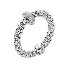 Fope Flex'it Prima 18ct White Gold 0.18ct Diamond Ring 74508AX_BB_B_XBX_00S