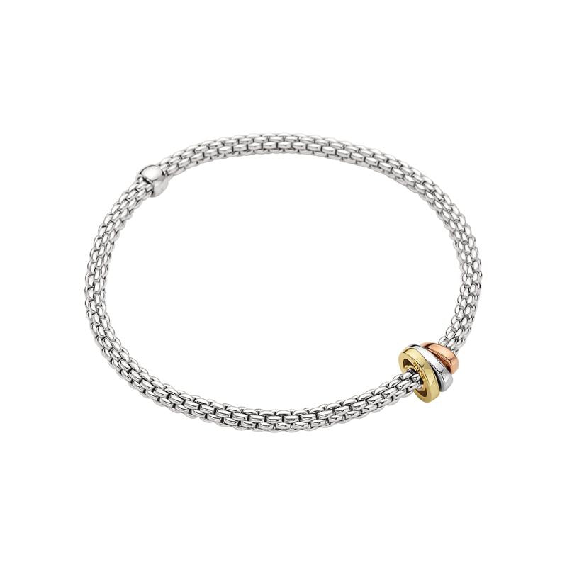 Fope Flex'it Prima 18ct White Gold Bracelet 74408BX_XX_W/XS