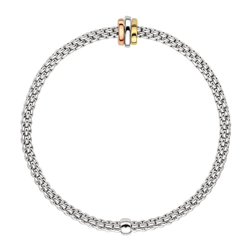 Fope Flex'it Prima 18ct White Gold Bracelet 74408BX_XX_W/XS