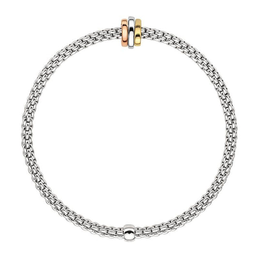 Fope Flex'it Prima 18ct White Gold Bracelet 74408BX_XX_W/XS