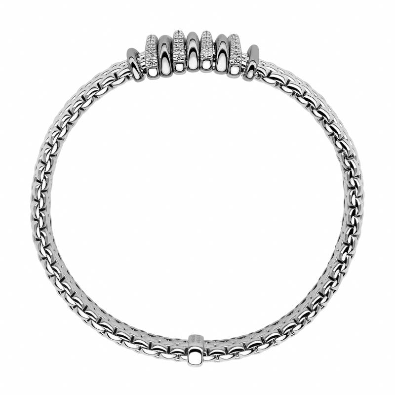 Fope Panorama 18ct White Gold 0.30ct Diamond Rondelle Bracelet 58804BX_BB/XS