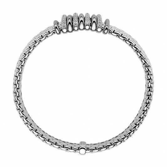 Fope Panorama 18ct White Gold 0.30ct Diamond Rondelle Bracelet 58804BX_BB/XS