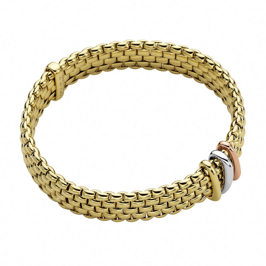 Fope Panorama 18ct Yellow Gold Mixed Rondelle Bracelet FPE-1327/XS