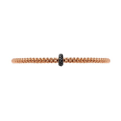 Fope Prima 18ct Rose Gold 0.20ct Black Diamond Bracelet 74508BX_BN_R_X1X_0XS