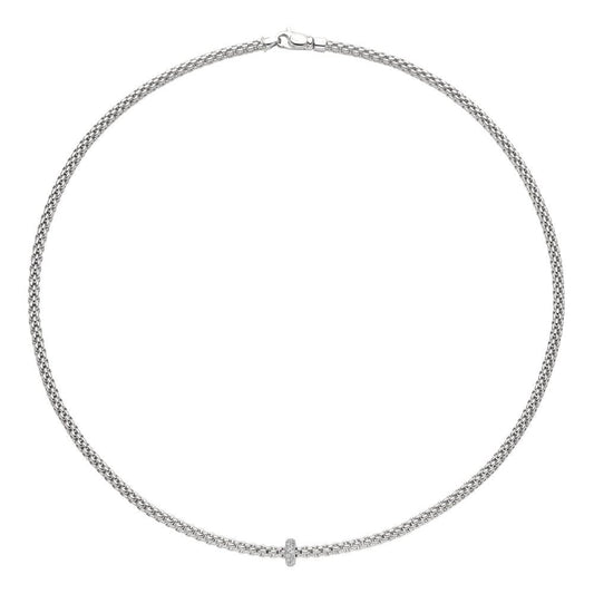 Fope Prima 18ct White Gold 0.18ct Diamond Necklace 74508CX_BB