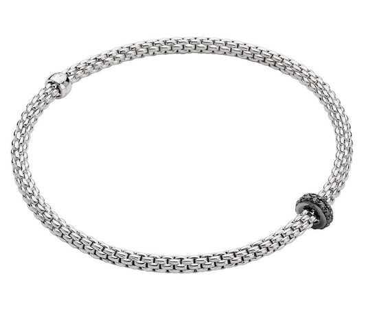 Fope Prima 18ct White Gold 0.20ct Black Diamond Bracelet 74508BX_BN_B_X1X_0XS