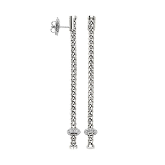 Fope Prima 18ct White Gold 0.36ct Diamond Drop Earrings 74508OX_BB_B_XBX_000