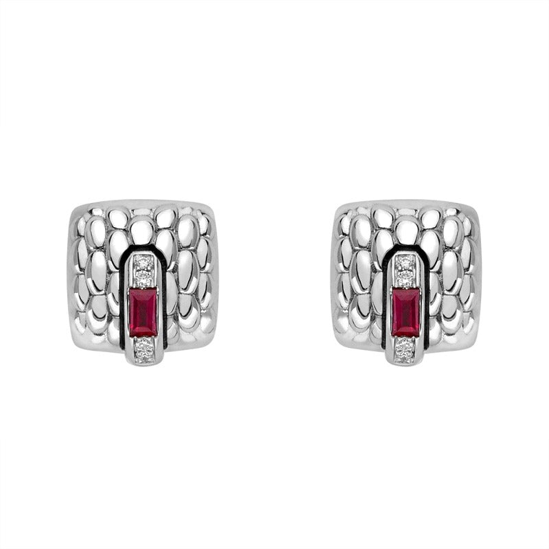 Fope Vendome 18ct White Gold Ruby Stud Earrings 58302OX_B4_B_XXX_000