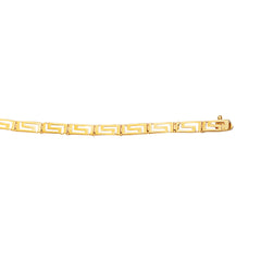 Royal Chain 14K Gold Greek Key Bracelet GK7